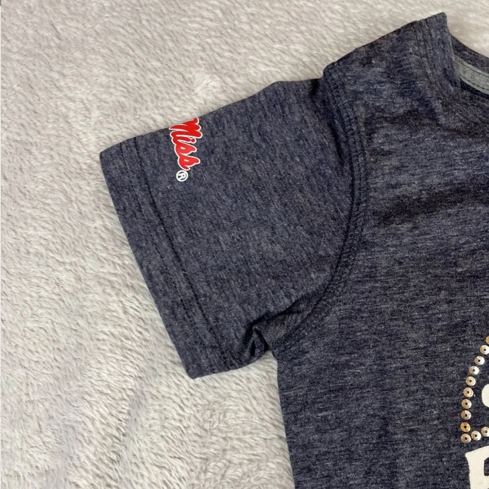 Champion girls Mississippi University Ole Miss Rebels Girl Blue Shirt size small